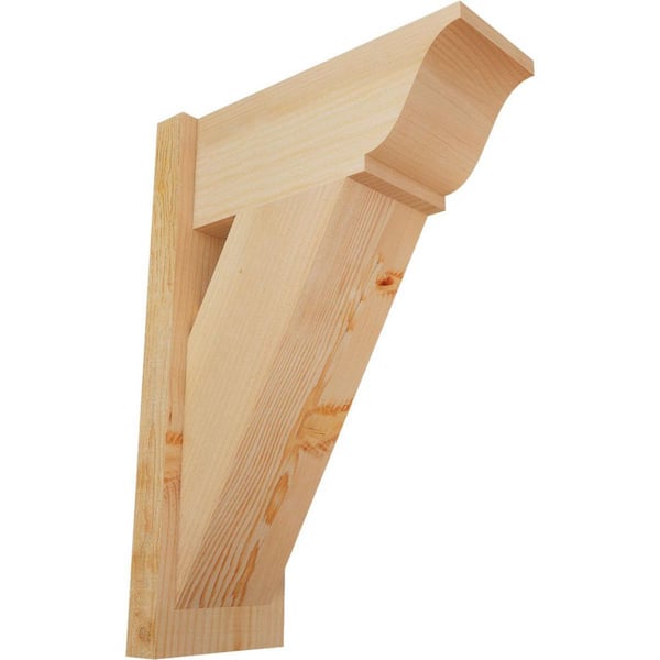 Ekena Millwork 8 in. x 26 in. x 18 in. Douglas Fir Traditional Rough Sawn Outlooker