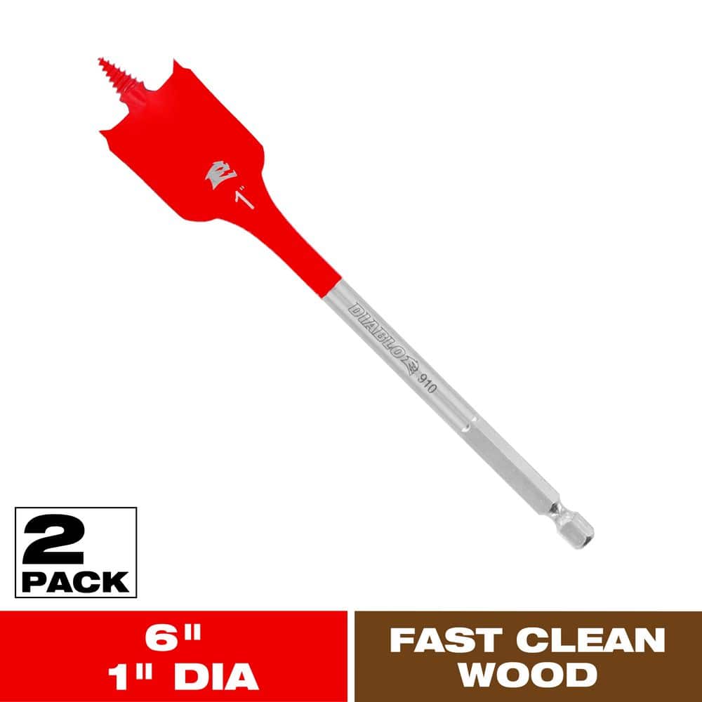 DIABLO 1 in. x 6 in. SPEEDemon High Speed Steel Spade Drill