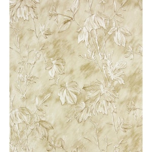 Portofino Cream Cow Leaves Cream Wallpaper Sample