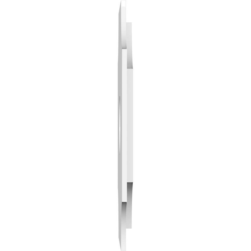 White PVC Contemporary Ceiling Medallion, 20-Inch