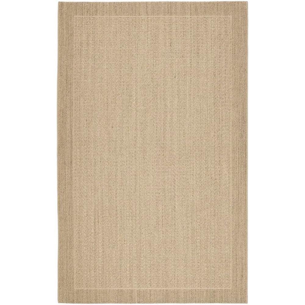 Desert Sand Geometric Sisal 6' x 9' Non-Slip Area Rug