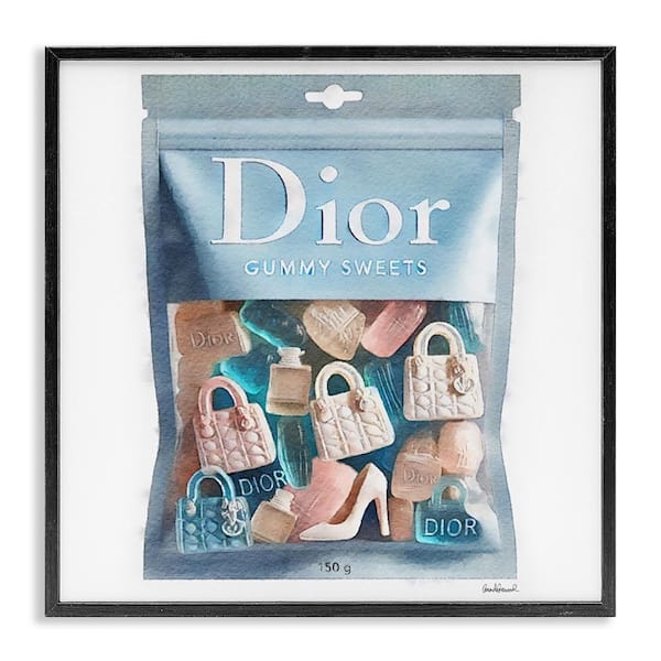 Stupell Industries Glam Brand Gummy Fashion by Amanda Greenwood Black Framed Abstract Giclee Art Print 24 in. x 24 in.