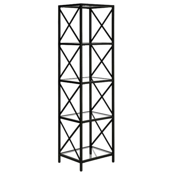 Meyer&Cross Celine 66 in. Blackened Bronze 4-Shelf Standard Bookcase