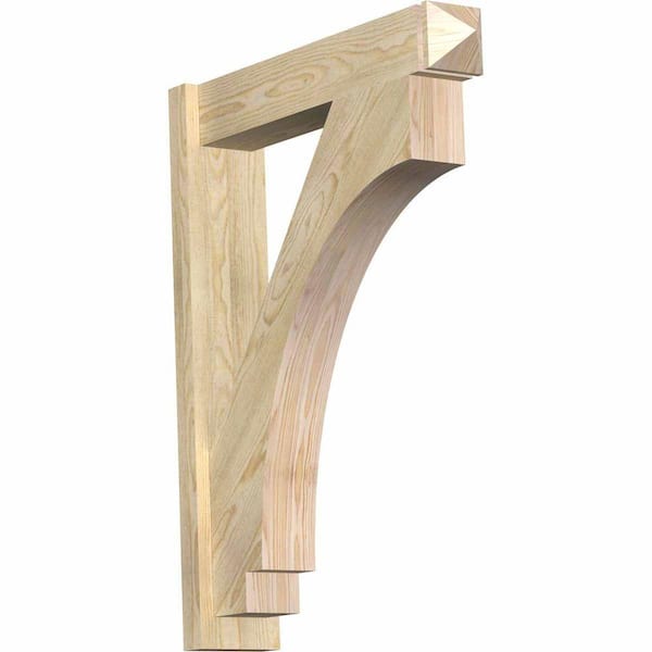 Ekena Millwork 6 in. x 36 in. x 28 in. Douglas Fir Imperial Arts and Crafts Rough Sawn Outlooker