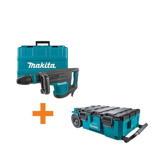 Makita 14 Amp SDS-MAX Corded Variable Speed 20 lb. Demolition Hammer w/ Soft Start with MAKTRAK Rolling Tool Chest