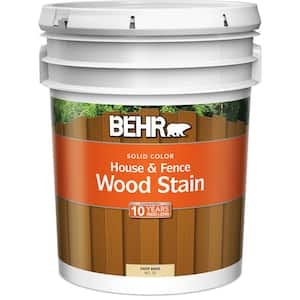 5 gal. Deep Base Solid Color Exterior House and Fence Wood Stain