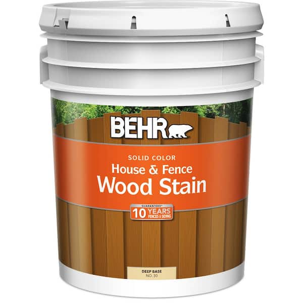 BEHR 5 gal. Deep Base Solid Color Exterior House and Fence Wood Stain