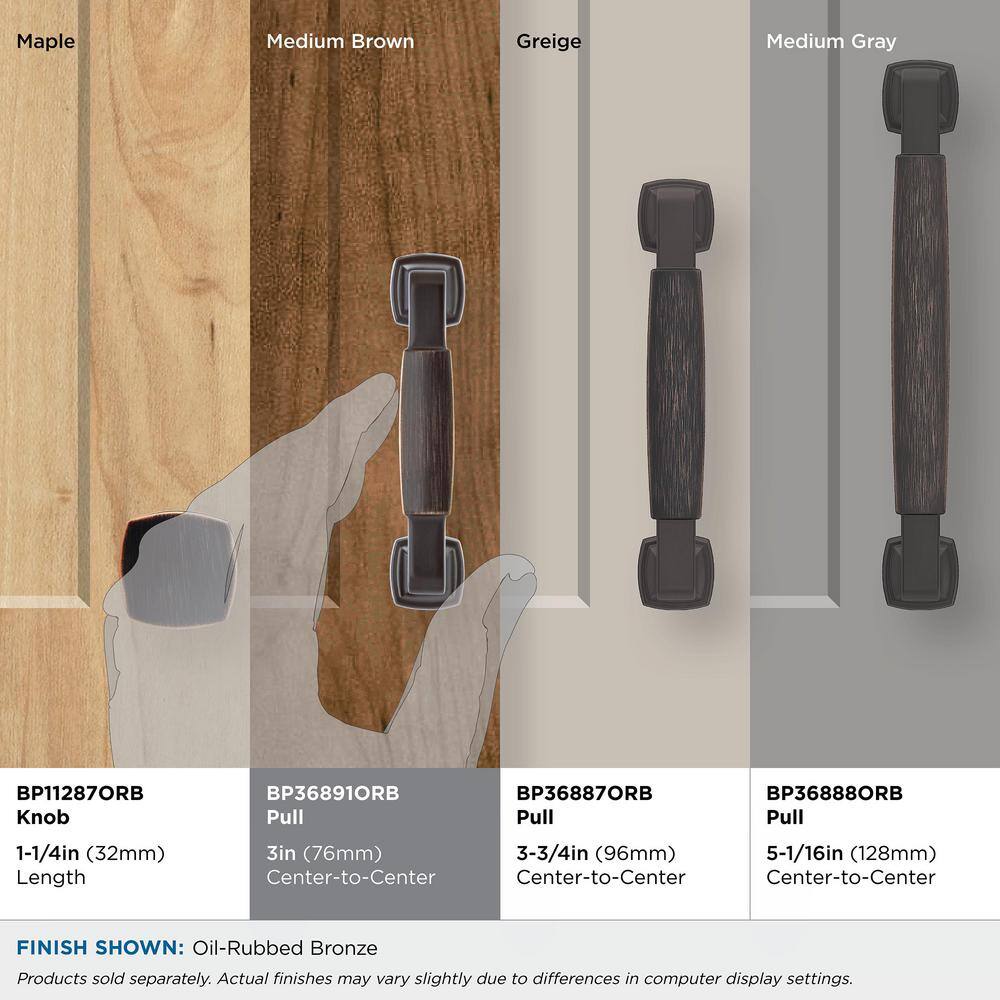 Oil-Rubbed Bronze 3 inch Bar Cabinet Pull with Mounting Hardware