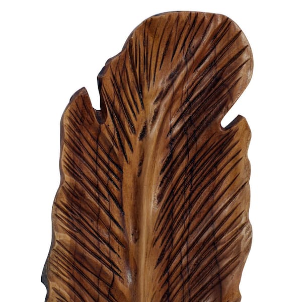 Wall decor palm leaves teak wood wall hanging hand outlet made boho item decor