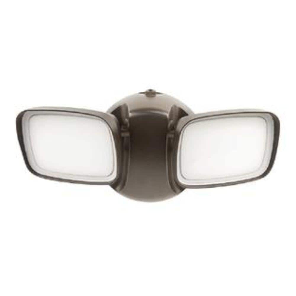 Dual Head Bronze LED Dusk to Dawn Security Flood Light