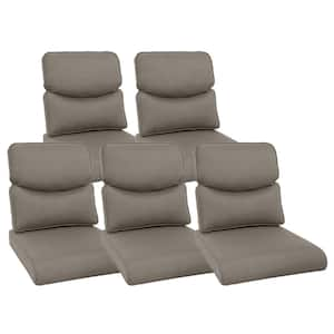 Crescent 22 in. x 25 in. x 4 in. 10-Piece Deep Seating Outdoor Lounge Chair Replacement Cushion Set in Gray