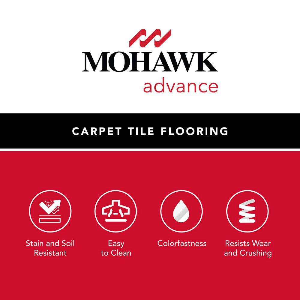 Stonewash Gray Nylon Low Pile Carpet Tile, 24" x 24"