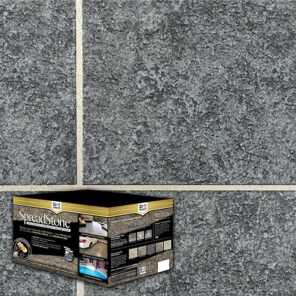 DAICH SpreadStone SpreadStone 2.5 Gal. Midnight Slate Satin Interior/Exterior Decorative Concrete Resurfacing Kit