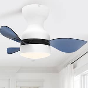 22 in. Indoor/Outdoor White Ceiling Fan with 6-Speed DC Remote Control
