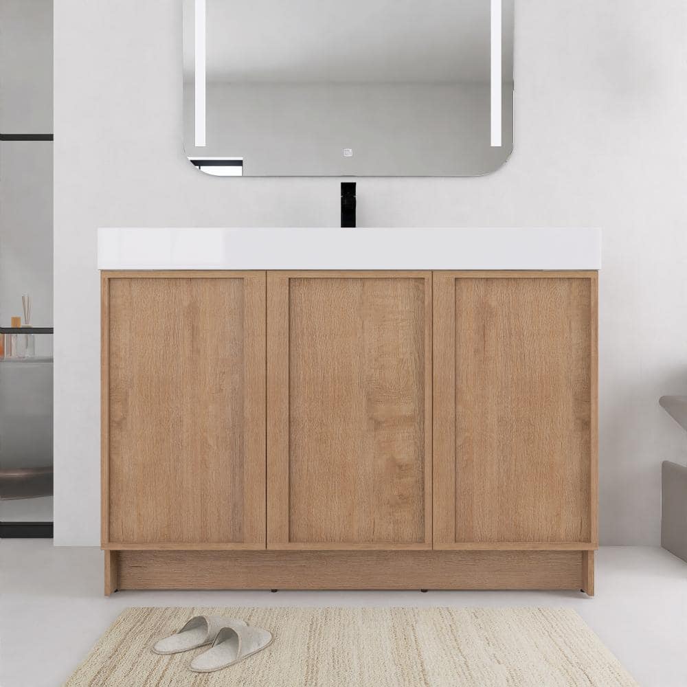 48 Inch Freestanding Bathroom Vanity With Resin Sink Soft Close Doors, Adjustable Shelve price history on PriceWatchPro