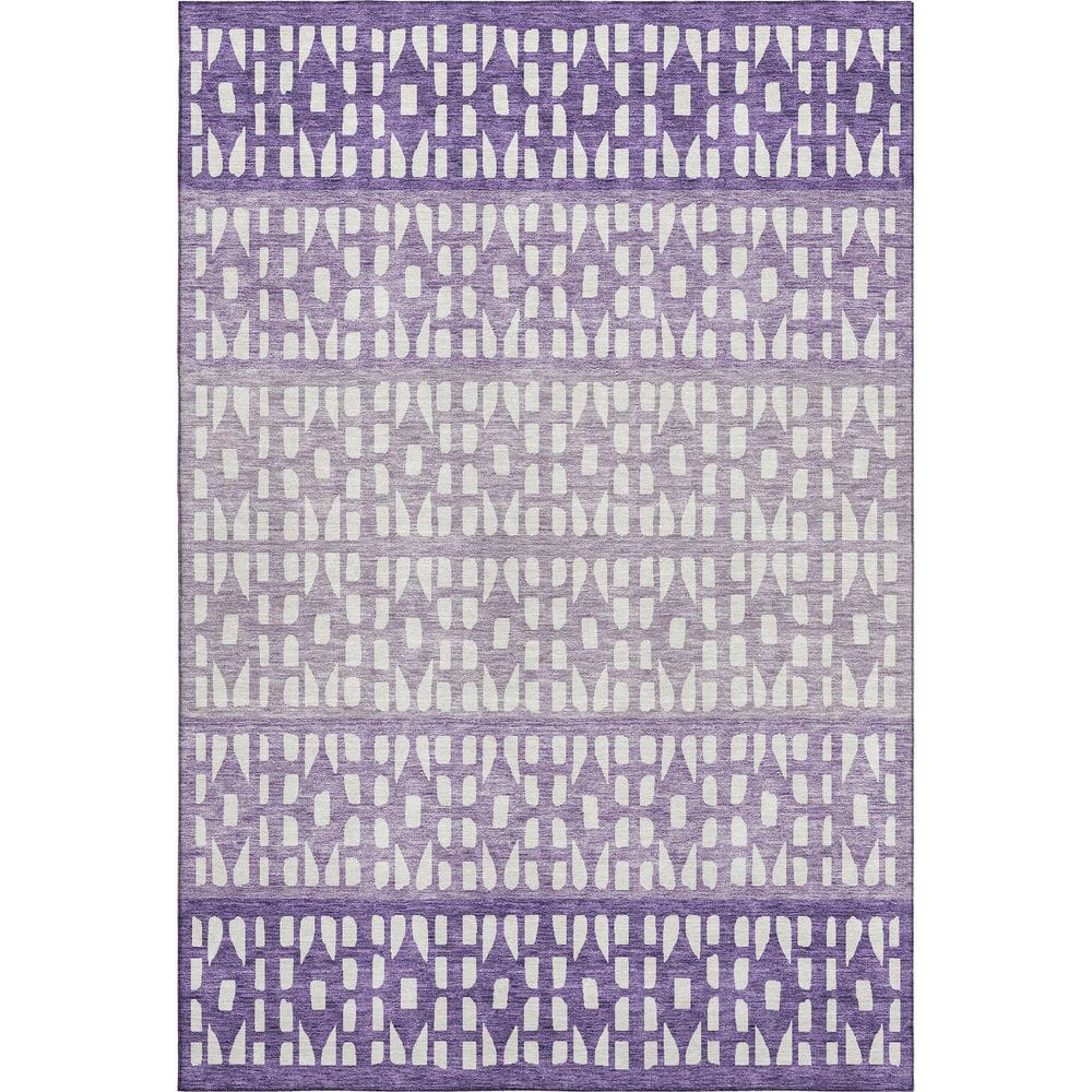 Addison Rugs Mayfield Premium Machine Washable Abstract AMF964 Purple 9 ...