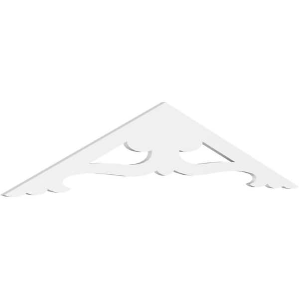 Ekena Millwork Cornelia 1 in. D x 15 in. W x 72 in. L Signature Urethane Gable Pediment