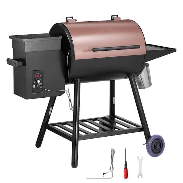 Wood Pellet Grill Smoker, 8 in 1 BBQ Grills for Outdoor Cooking, 456 sq. in. Cook Area Electric Grill and Smoker