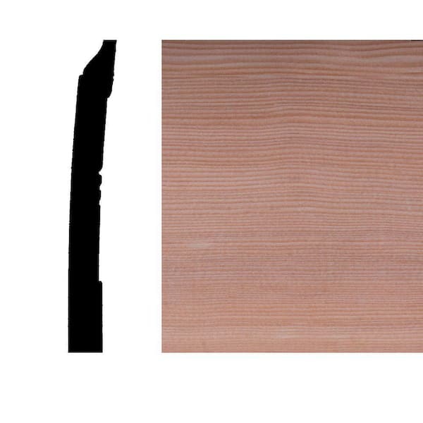 Builder's Choice LWM618 1/2 in. x 51/4 in. Hemlock Wood Base Moulding
