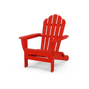 Monterey Bay Folding Adirondack Chair in Sunset Red