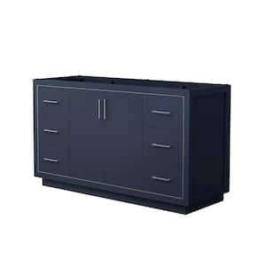 Icon 59.25 in. W x 21.75 in. D x 34.25 in. H Single Bath Vanity Cabinet without Top in Dark Blue