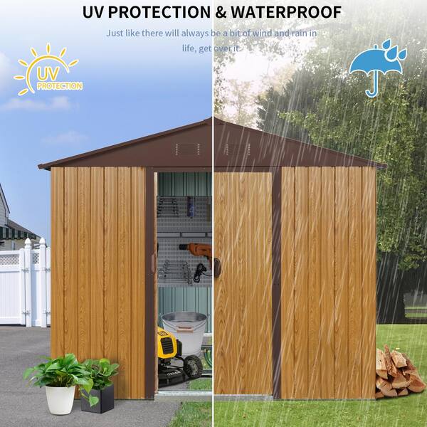 Storhaus 8 ft. W x 4 ft. D Outdoor Metal Storage Shed with