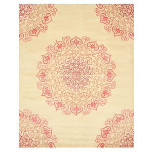 Red Transitional Modern Naiin Rug, 7'9 x 9'9, Area Rug