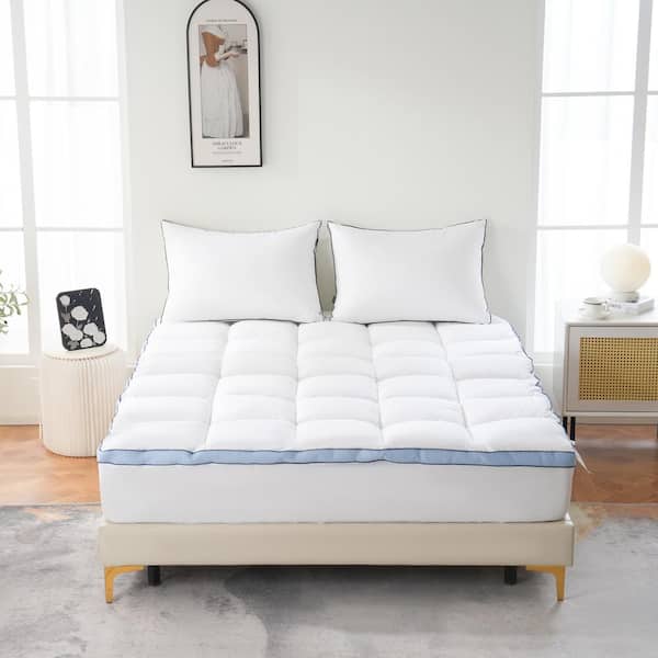 Bafode 2 in. Queen Size Down Alternative Skin Friendly Luxury Hotel Mattress Topper