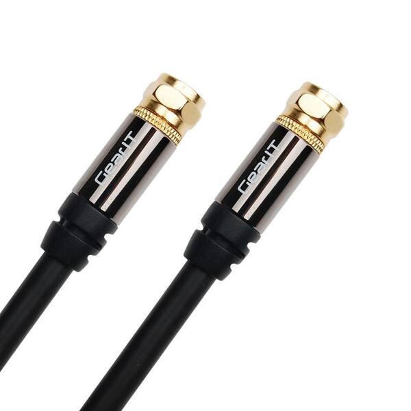 GearIt 25 ft. Coaxial RG6 Digital Audio/Video Cable with F-Type Connector - Black (5-Pack)