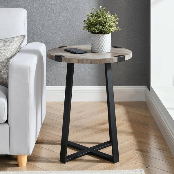 Open End Table Small Accent Nightstand Farmhouse Reclaimed Wood Finish Furniture 