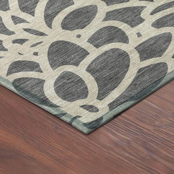 Chantille Machine Washable Indoor/Outdoor Abstract ACN2412 Gray 3 ft. x 4 ft. Area Rug