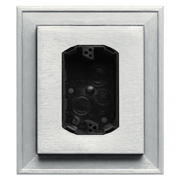 Builders Edge 7 in. x 8 in. #123 White Electrical Mounting Block