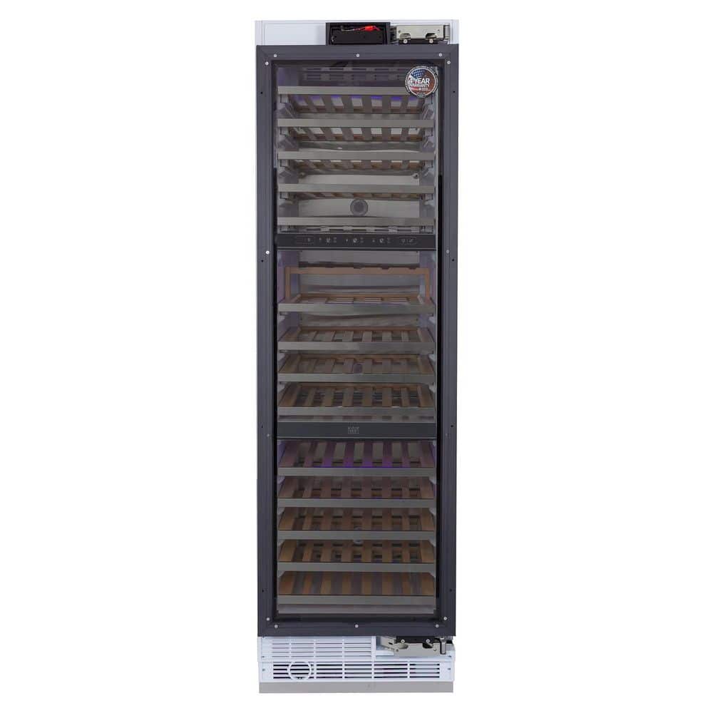 Kucht 24-in. Three Zones 100 Bottle Built-in Wine Cooler in Custom Panel Ready