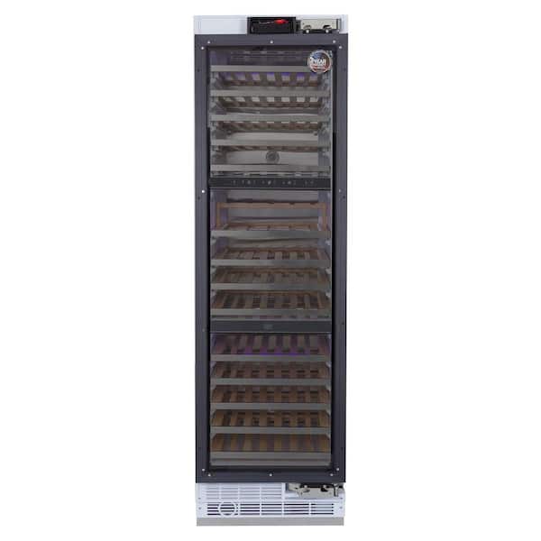 24-in. Three Zones 100 Bottle Built-in Wine Cooler in Custom Panel Ready
