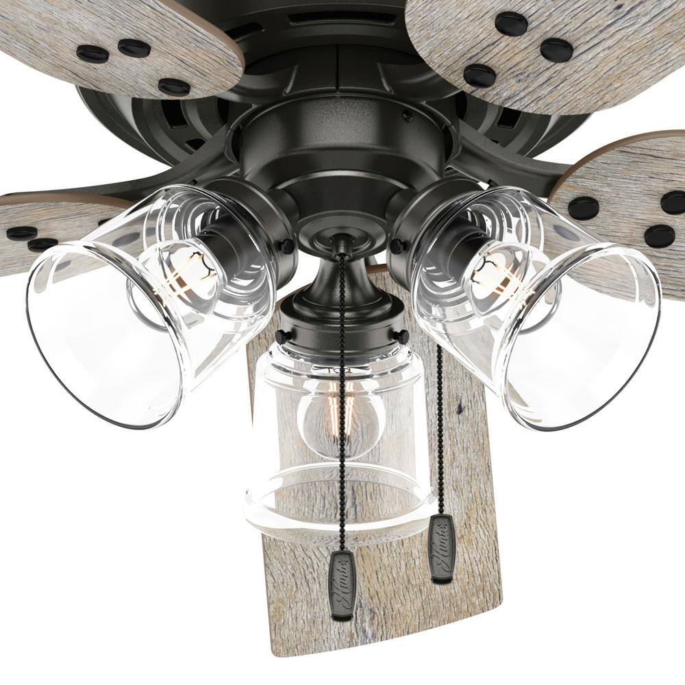 Noble Bronze 52" Low Profile Ceiling Fan with Light Kit