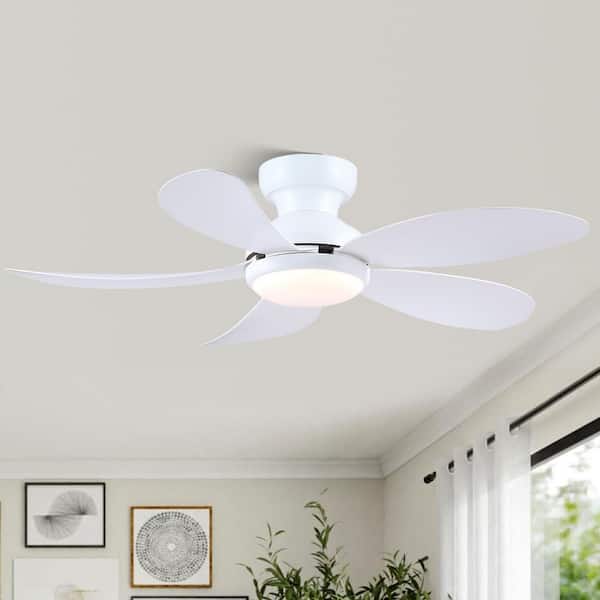 Kviflon 42 in. Indoor/Outdoor Modern White Ceiling Fan with