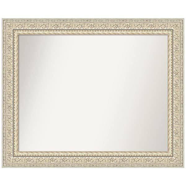 Amanti Art Fair Baroque Cream 33.5 in. W x 27.5 in. H Rectangle Non-Beveled Wood Framed Wall Mirror in Cream