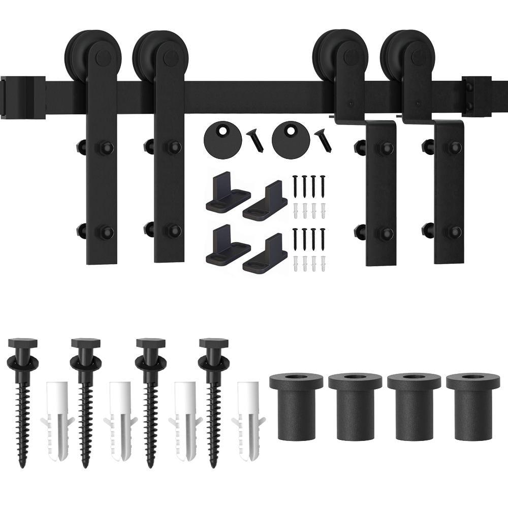 5 ft./60 in. Single Track Bypass Sliding Barn Door Hardware Kit for Double Doors, Low Ceiling price history on PriceWatchPro