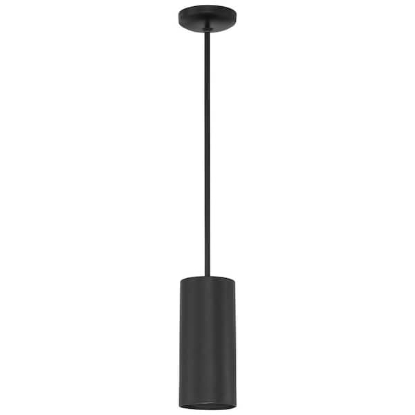 Access Lighting - Pilson 1-Light Matte Black Metal Pendant with Metal Shade