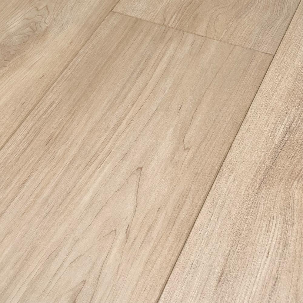 Mansion Wheat Maple EIR 12 mm T x 9.3 in. W Uniclic HDF AC5 Waterproof Lami
