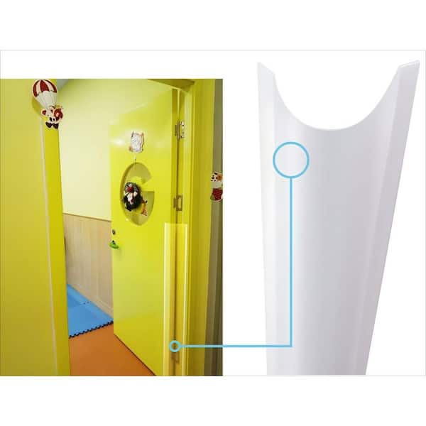 47.2 in. x 6.7 in. Door Jam Shield Finger Pinch Guard, Hinge Cover Pinch Guard for 90 and 180 Degree Door Frame (4-Pack)