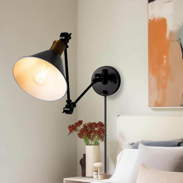 YANSUN 12.6 in. 2-Light Brushed Nickel Bathroom Vanity Light for Bathroom with Clear Glass and No Bulbs Included