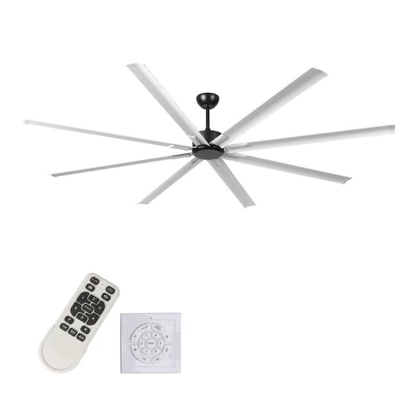 TT 96 in. Indoor White Ceiling Fans with Remote Control and 8-Aluminum Blades