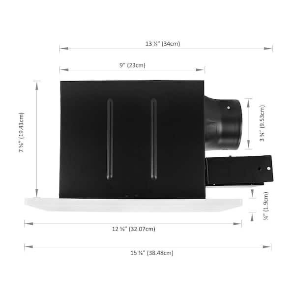 Ultra-Quiet 90 CFM, 0.8 Sone Bathroom Ventilation and Exhaust Fan