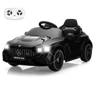 Mercedes-Benz AMG CLE53 Licensed Ride-On Electric Car with Remote Control and Music for Kids Aged 3-8, Black