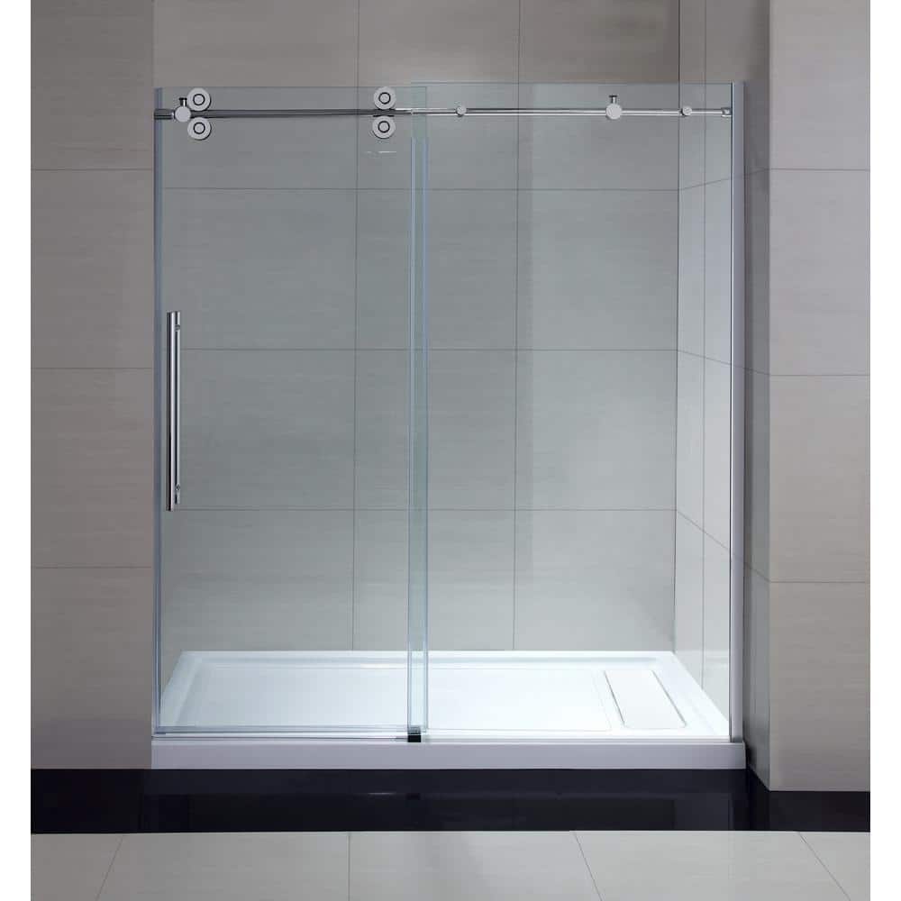 White Acrylic 72x36 Rectangular Shower Base with Hidden Drain