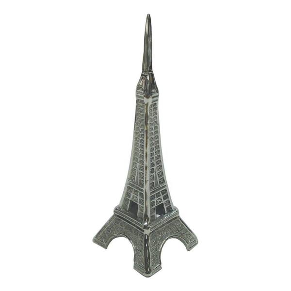 Filament Design Luna 14 in. London Tower Decorative Statue in Satin Nickel