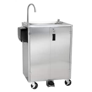 Econo-Sink Portable Handwashing Station 5 Gal. 18.5 in. D x 26 in. Freestanding Laundry/Utility Sink Stainless Steel