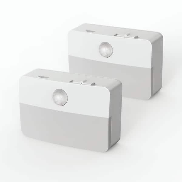 Briignite 0.6-Watts Warm White Motion Sensor LED Night Light with 3 Modes and Magnetic Backing, Square Corner (6-Pack)