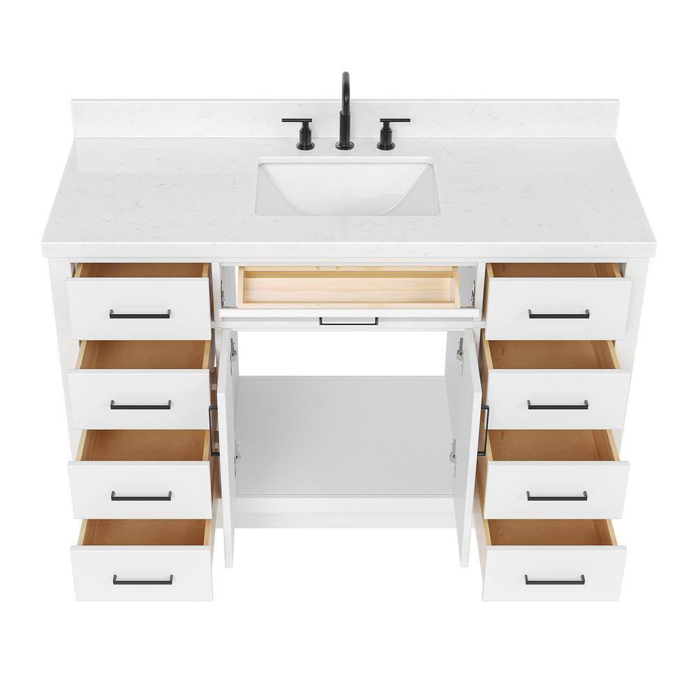 Hepburn 54" White Freestanding Single Basin Vanity Set